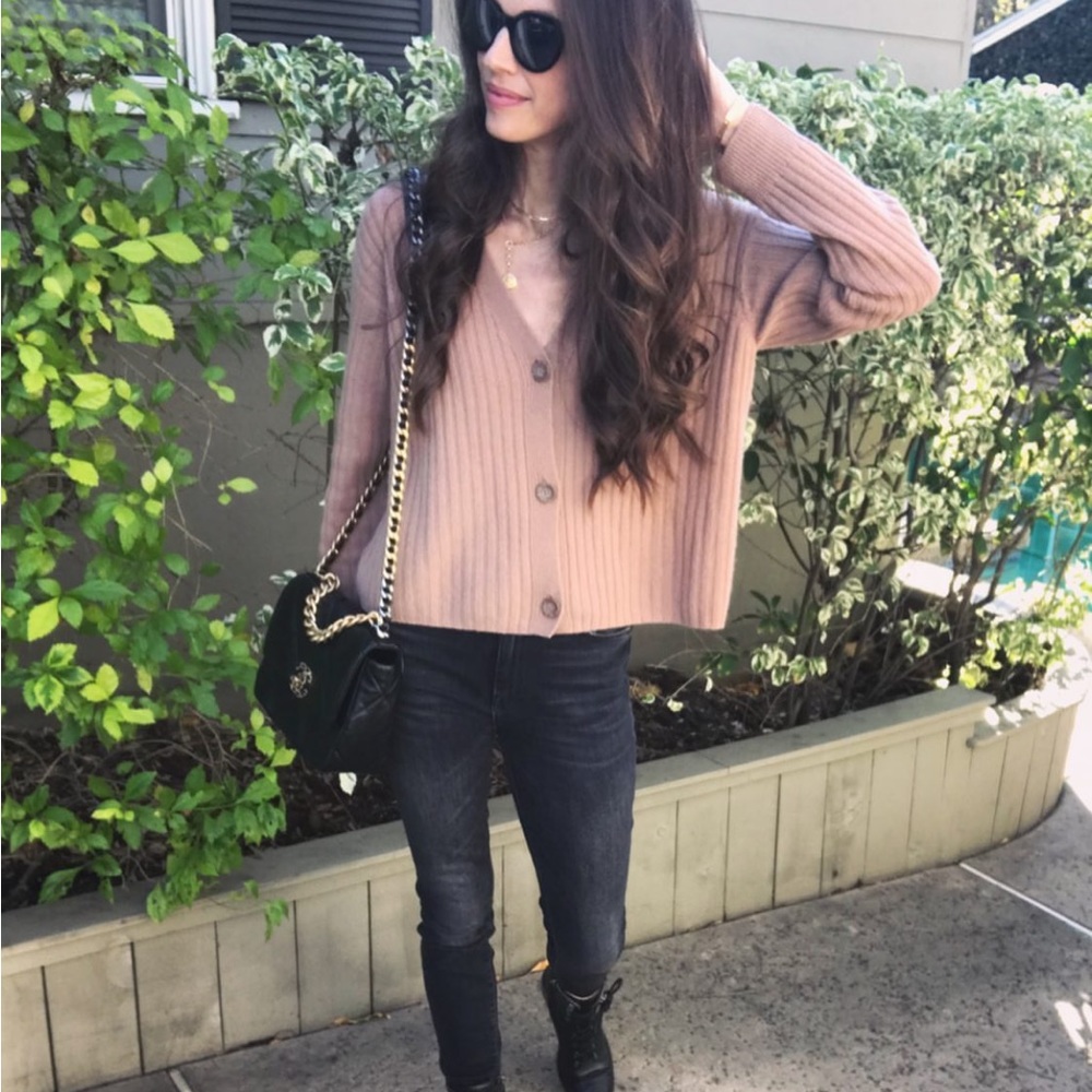 C by Bloomingdales Cropped Cashmere Cardigan size small